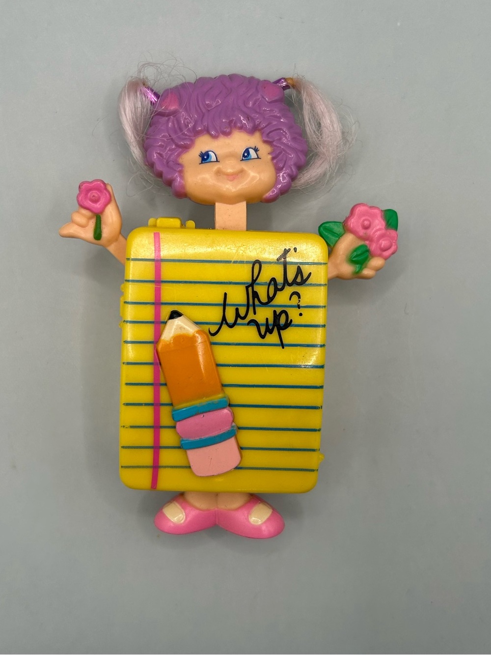 Vintage Galoob Sweet Secrets Purple Hair Doll Charm Stationary Eraser 1988